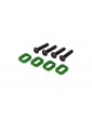 Traxxas Washers, motor mount, aluminum (green-anodized) (4)/ 4x18 BCS (4)