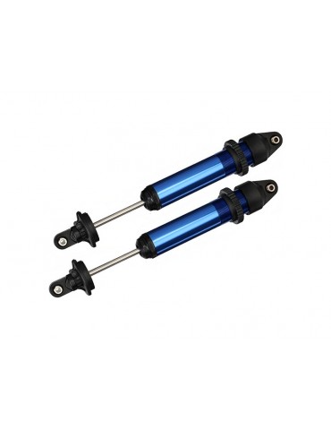 Traxxas Shocks, GTX, aluminum, blue-anodized (fully assembled w/o springs) (2)