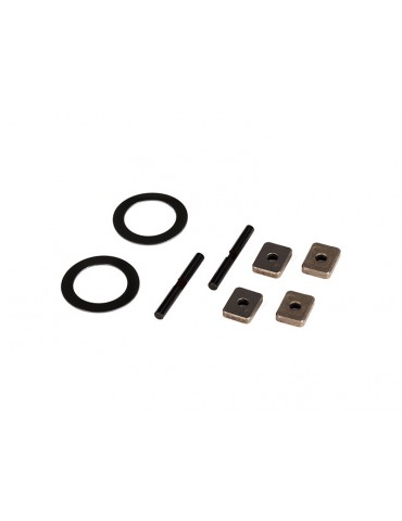 Traxxas Spider gear shaft (2)/ spacers (4)/ 16x23.5x.5mm TW (2)