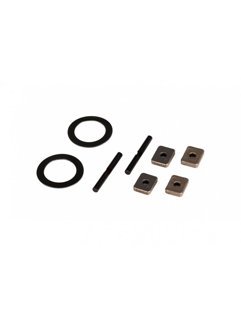 Traxxas Spider gear shaft (2)/ spacers (4)/ 16x23.5x.5mm TW (2)