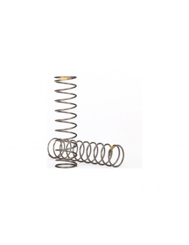 Traxxas Springs, shock (natural finish) (GTS) (0.22 rate, yellow stripe) (2)