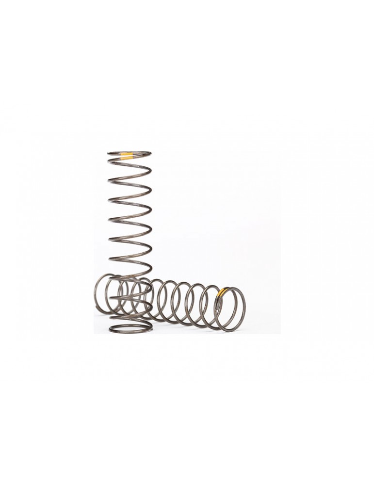 Traxxas Springs, shock (natural finish) (GTS) (0.22 rate, yellow stripe) (2)