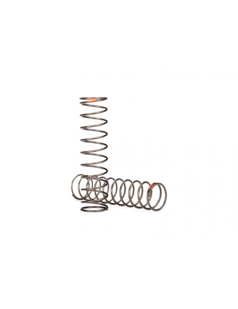 Traxxas Springs, shock (natural finish) (GTS) (0.39 rate, orange stripe) (2)
