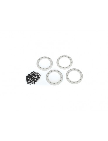 Traxxas Beadlock rings, satin 2.2" (aluminum) (4)
