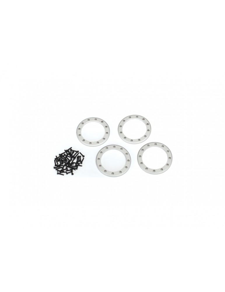 Traxxas Beadlock rings, satin 2.2" (aluminum) (4)