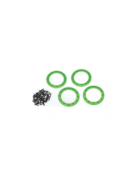Traxxas Beadlock rings, green 2.2" (aluminum) (4)