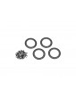 Traxxas Beadlock rings, black 2.2" (aluminum) (4)