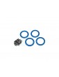 Traxxas Beadlock rings, blue 2.2" (aluminum) (4)