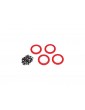 Traxxas Beadlock rings 1.9", red (aluminum) (4)