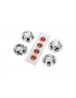 Traxxas Center caps, wheel (chrome) (4)/ decal sheet