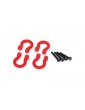 Traxxas Bumper D-rings (red) (4)