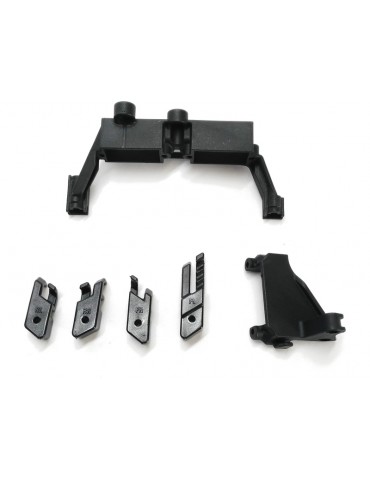Traxxas Servo mount, 2-speed/ servo mount, T-Lock/ wire clips