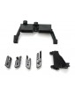Traxxas Servo mount, 2-speed/ servo mount, T-Lock/ wire clips