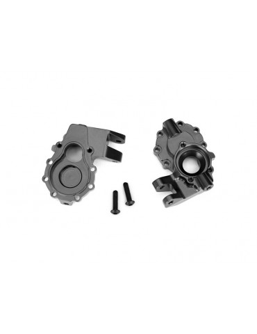 Traxxas Portal housings, inner (front), aluminum (charcoal gray-anodized) (2)