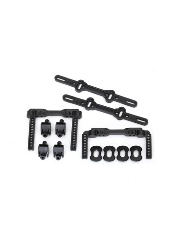 Traxxas Body mounts, front & rear/ body mount posts/ body mount sliders