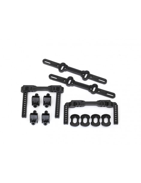 Traxxas Body mounts, front & rear/ body mount posts/ body mount sliders