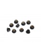 Traxxas Nuts M4 flanged nylon locking, serrated (black) (10)