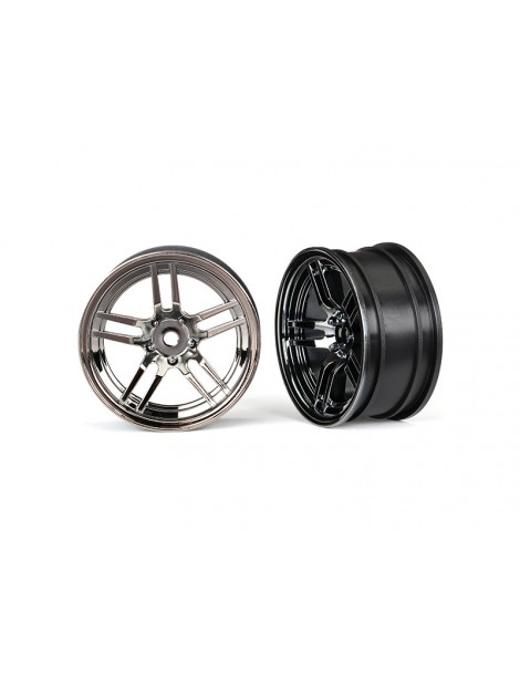 Traxxas Wheels 1.9", split-spoke, black chrome (2) (front)
