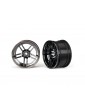 Traxxas Wheels 1.9", split-spoke, black chrome (2) (rear)