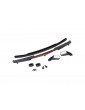 Traxxas Mirrors, side, black/ mirror retainers (2)/ spoiler/ spoiler retainer (1)