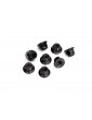 Traxxas Nuts, 5mm flanged nylon locking (steel, black serrated) (8)