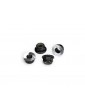 Traxxas Nuts, M5 flanged nylon locking black-anodized (4)