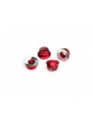 Traxxas Nuts, M5 flanged nylon locking red-anodized (4)