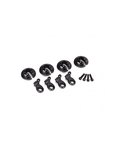 Traxxas Spring retainers, lower (captured) (4)/ 2.5x10 CS (4)