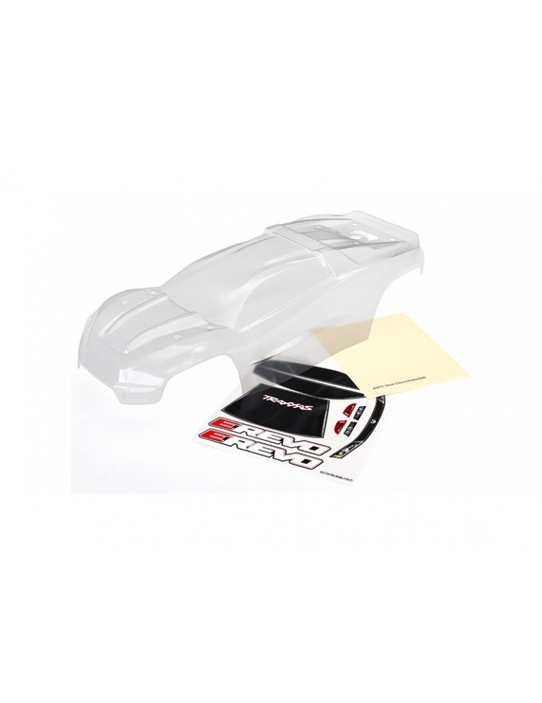 Traxxas Body, E-Revo (clear, requires painting)/ decal sheet