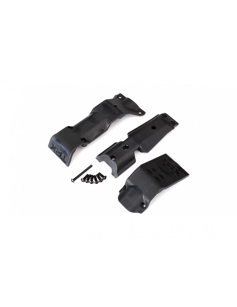 Traxxas Skid plate set, front/ skid plate, rear