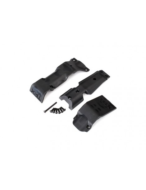 Traxxas Skid plate set, front/ skid plate, rear