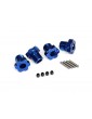 Traxxas Wheel hubs, splined, 17mm (blue-anodized) (4)
