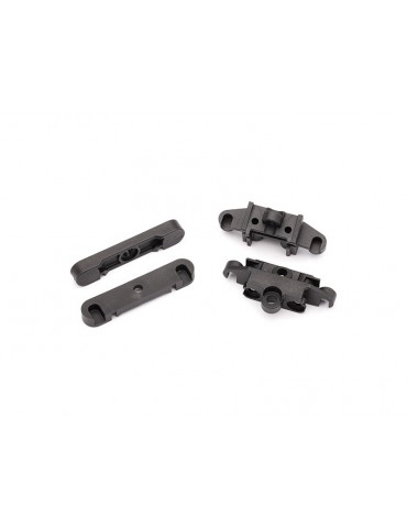 Traxxas Mount, tie bar, front (1)/ rear (1)/ suspension pin retainer (2)