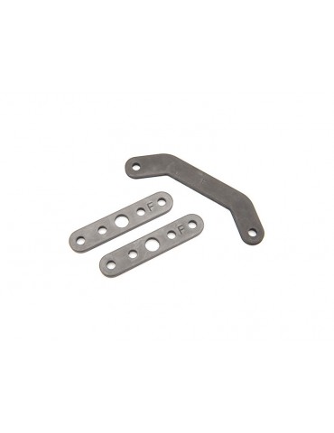 Traxxas Bulkhead tie bar, front, upper (1)/ lower (2) (steel)