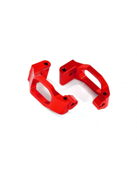 Traxxas Caster blocks (c-hubs), 6061-T6 aluminum (red-anodized), left & right