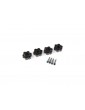 Traxxas Wheel hubs, hex, aluminum (black-anodized) (4)