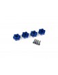 Traxxas Wheel hubs, hex, aluminum (blue-anodized) (4)