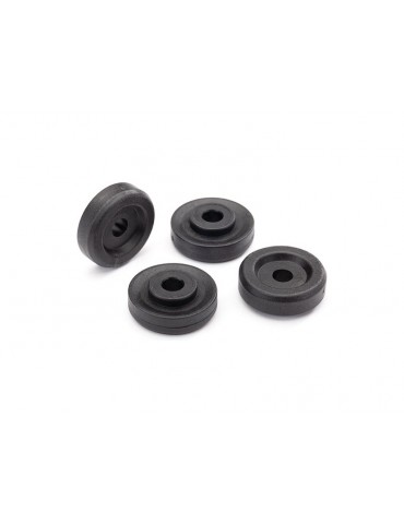 Traxxas Wheel washers, black (4)