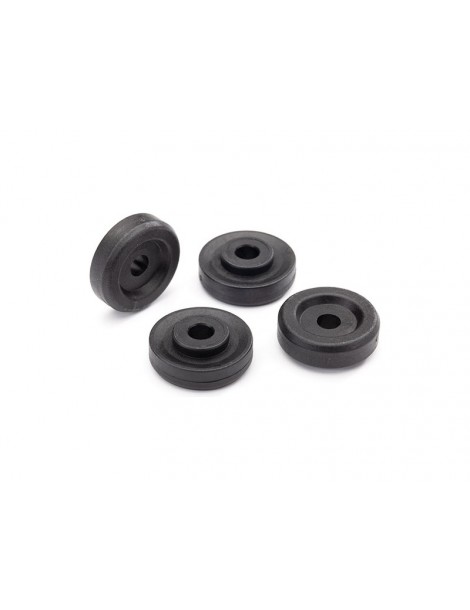 Traxxas Wheel washers, black (4)