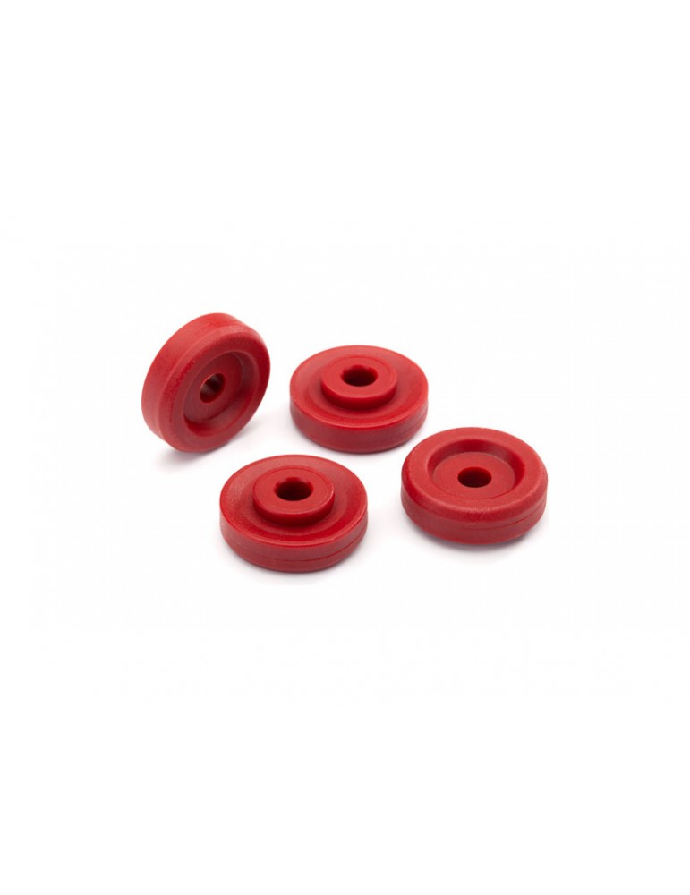 Traxxas Wheel washers, red (4)