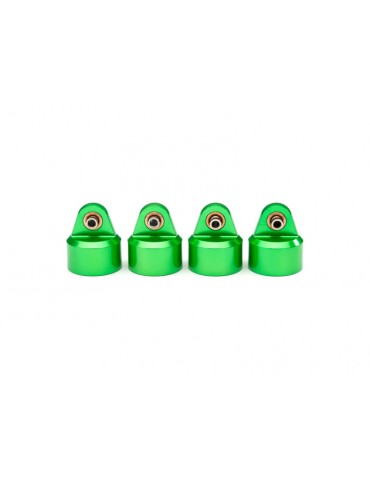 Traxxas Shock caps, aluminum (green-anodized), GT-Maxx shocks (4)