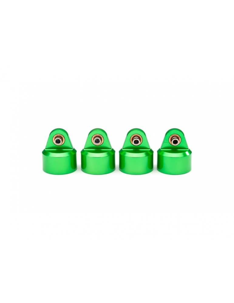Traxxas Shock caps, aluminum (green-anodized), GT-Maxx shocks (4)