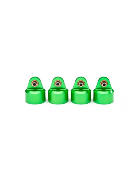 Traxxas Shock caps, aluminum (green-anodized), GT-Maxx shocks (4)