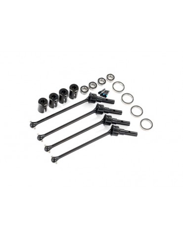 Traxxas Driveshafts, steel constant-velocity (assembled), front or rear (4) (for WideMaxx)