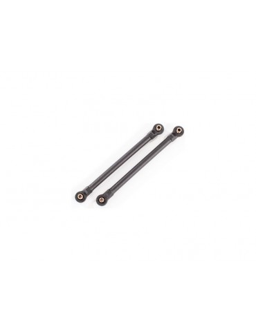 Traxxas Toe links, 119.8mm (108.6mm center to center) (black) (2) (for WideMaxx)