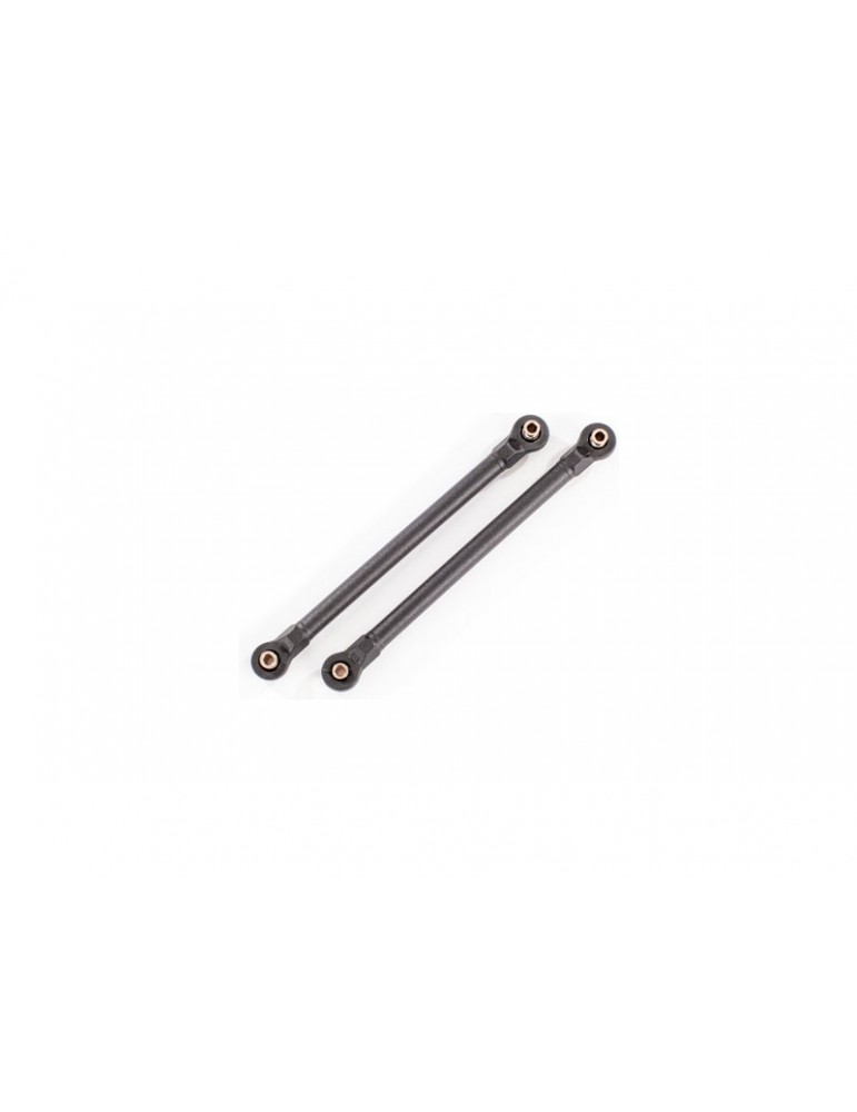 Traxxas Toe links, 119.8mm (108.6mm center to center) (black) (2) (for WideMaxx)