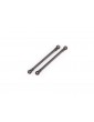 Traxxas Toe links, 119.8mm (108.6mm center to center) (black) (2) (for WideMaxx)