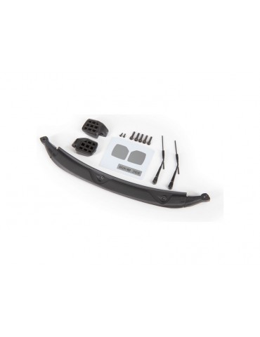 Traxxas Mirrors, side, black/ windshield wipers/ cowl (fits 9211 body)