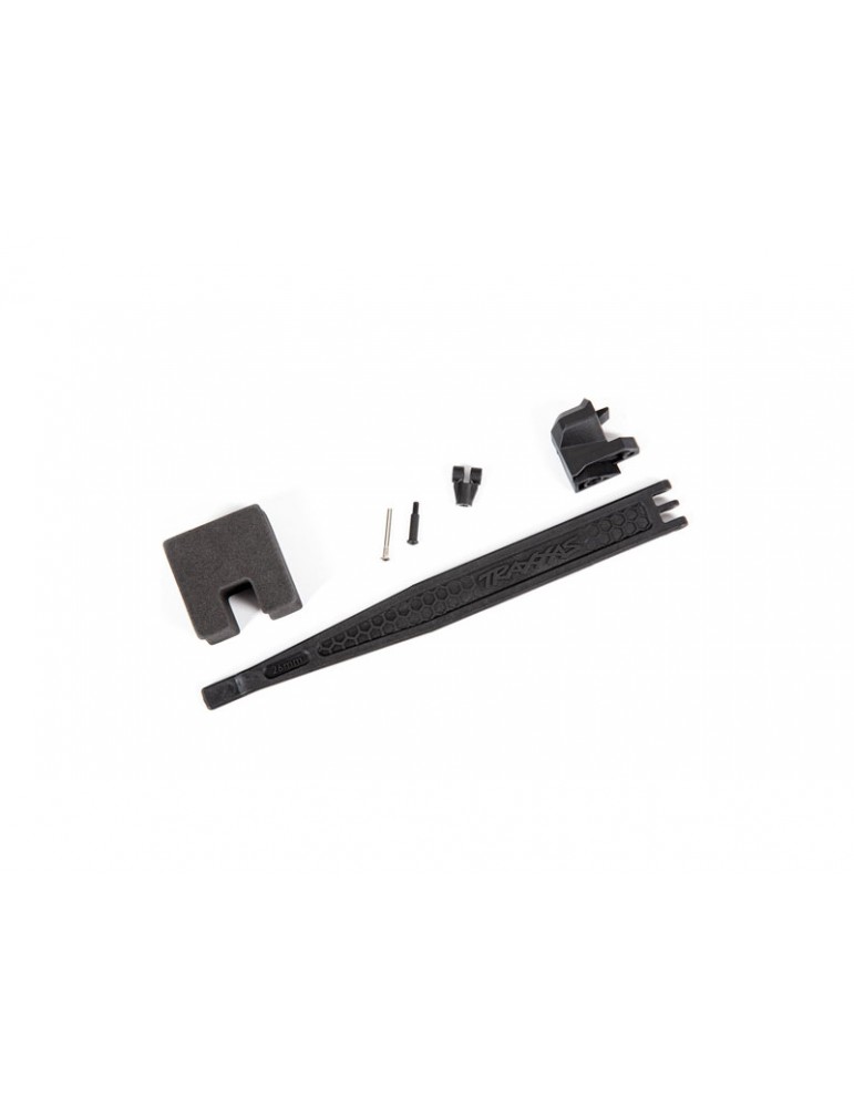 Traxxas Battery hold-down/ battery clip/ hold-down post/ screw pin/ pivot post screw/ foam spacer