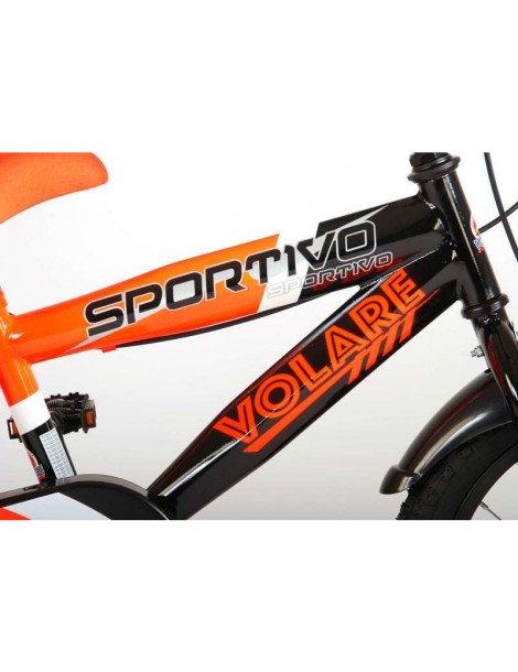 Volare - Children's bike 16" Sportivo Neon Orange Black